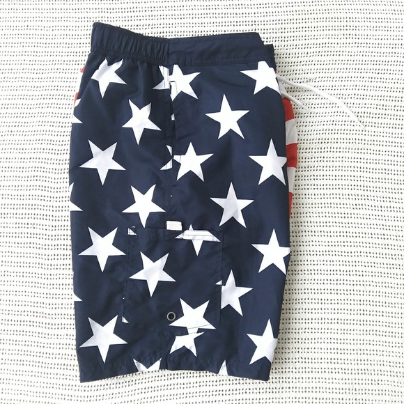 U.S. Polo Assn. Men's American Flag Swim Suit - Picture 4 of 8